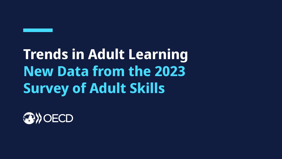 OECD_Social's tweet image. Participation in #AdultLearning has fallen in more countries than it has risen. And one in four adults experience barriers to #training.
Learn more in new OECD report ➡️ oe.cd/trends-adult-l…
Survey of #AdultSkills | #PIAAC | #SkillGaps