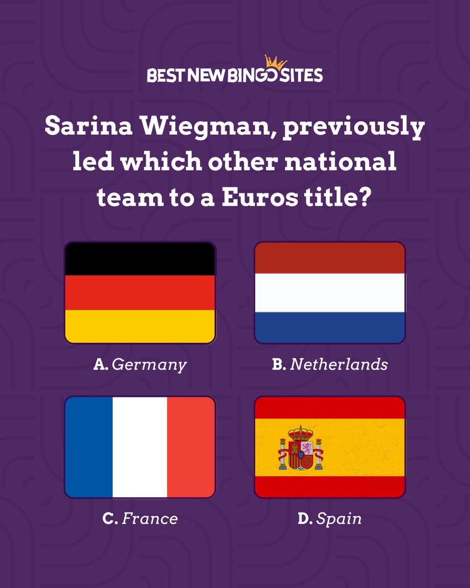 BestNewBingoS's tweet image. She’s a great manager 👏 What's your Euros knowledge like?