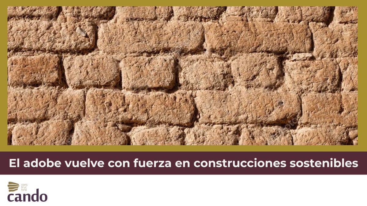 🏡✨ ¿Sabías que materiales como el adobe están de vuelta?
Hecho de barro, paja y agua, es sostenible, transpirable y regula la temperatura de forma natural.
En Cando combinamos tradición e innovación para construir espacios más saludables y responsables. 🌱