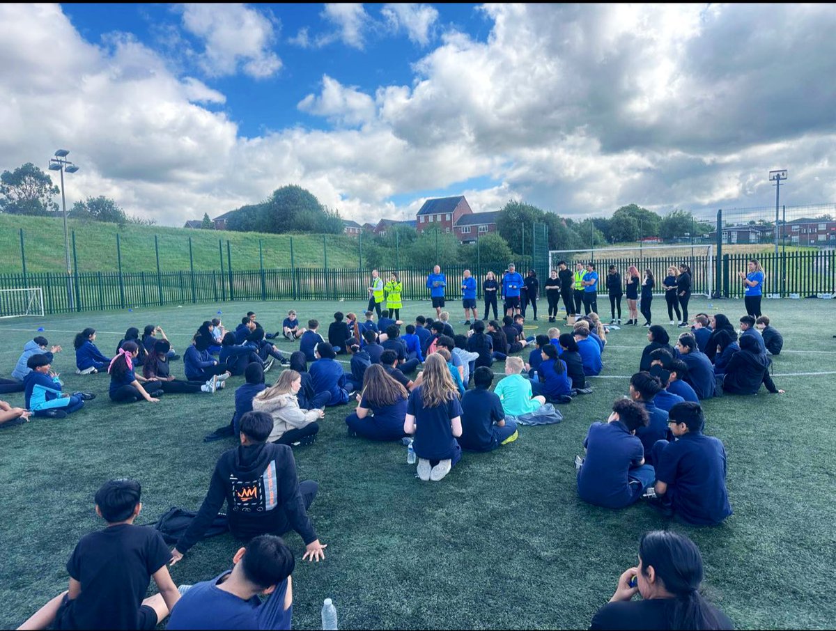 First half of our year 7 cohort competed in their first sports day this morning, with ‘Team Muhammad Ali’ taking the win 🏆 

Pupils took part in a carousel of events such as space hopping, welly wang, cross bar challenge, egg &amp; spoon and lots more! 

We go again this afternoon!