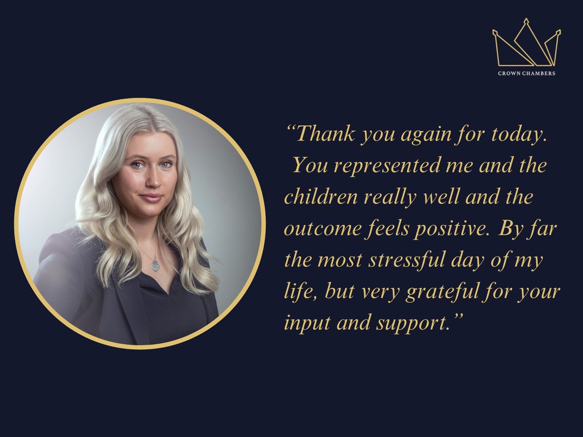 We recently received some positive feedback for Maya Hanson.

Maya manages a successful mixed practice and is instructed in public and private law children matters from first hearings to contested final hearings, covering a range of complexities. crown-chambers.com/news-insights/…