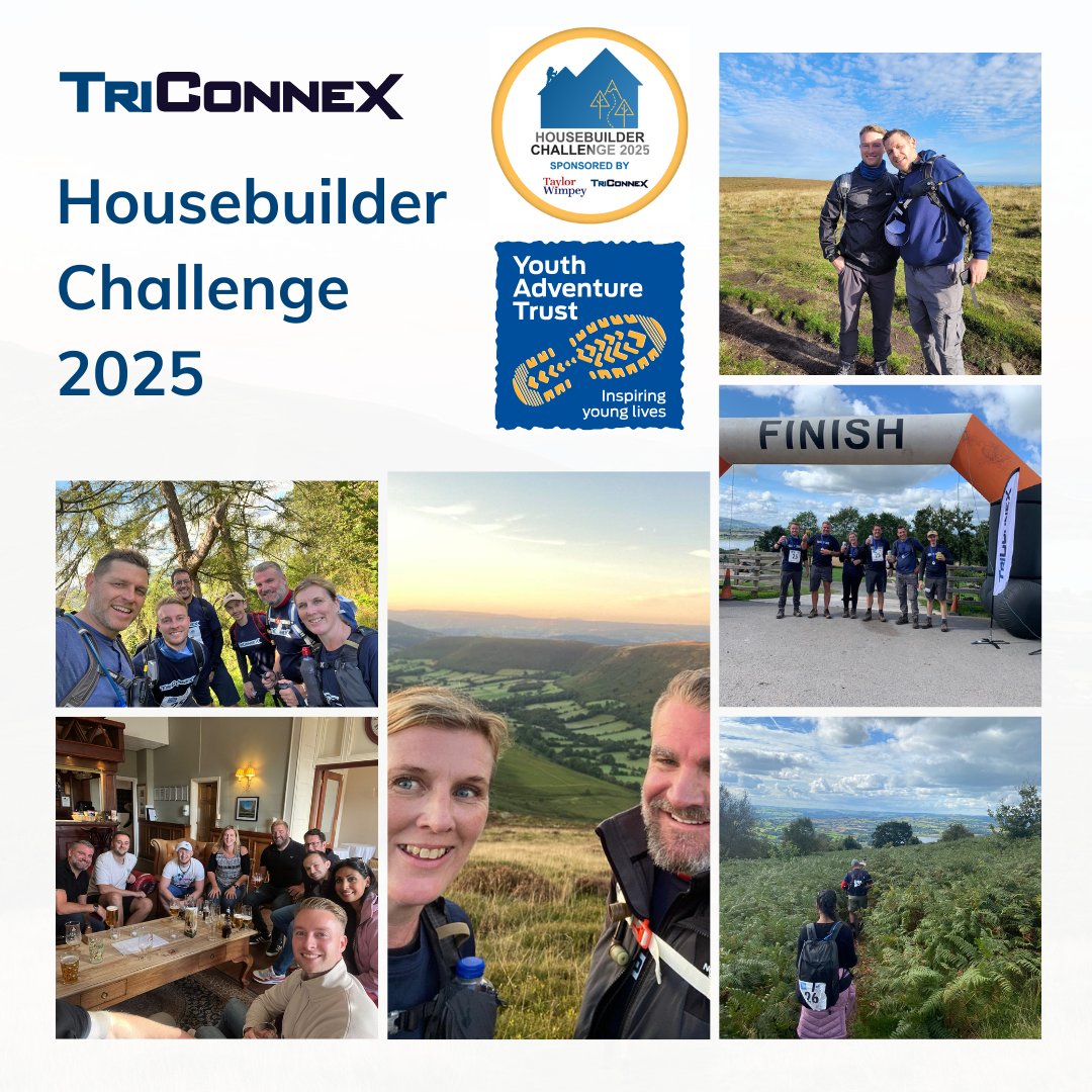 There's less than 2 months to go until the <a href="/youth_adventure/">Youth Adventure Trust</a> Housebuilder Challenge 2025! 🥾

Our TriConnex teams will be walking across the Yorkshire Dales, taking on a 10 hour route through some of the UK's most breathtaking hills and valleys ⛰️

#housebuilderchallenge