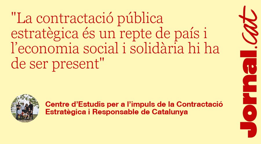 🚀 La contractació pública estratègica: un repte de país!  

El Centre d'Estudis per a l'impuls de la Contractació pública responsable i estratègica ja hi treballa:
🔹 Assessorant administracions 🏛️
🔹 Capacitant entitats💡

Més informació a l'article 👉jornal.cat/opinio/39127/c…