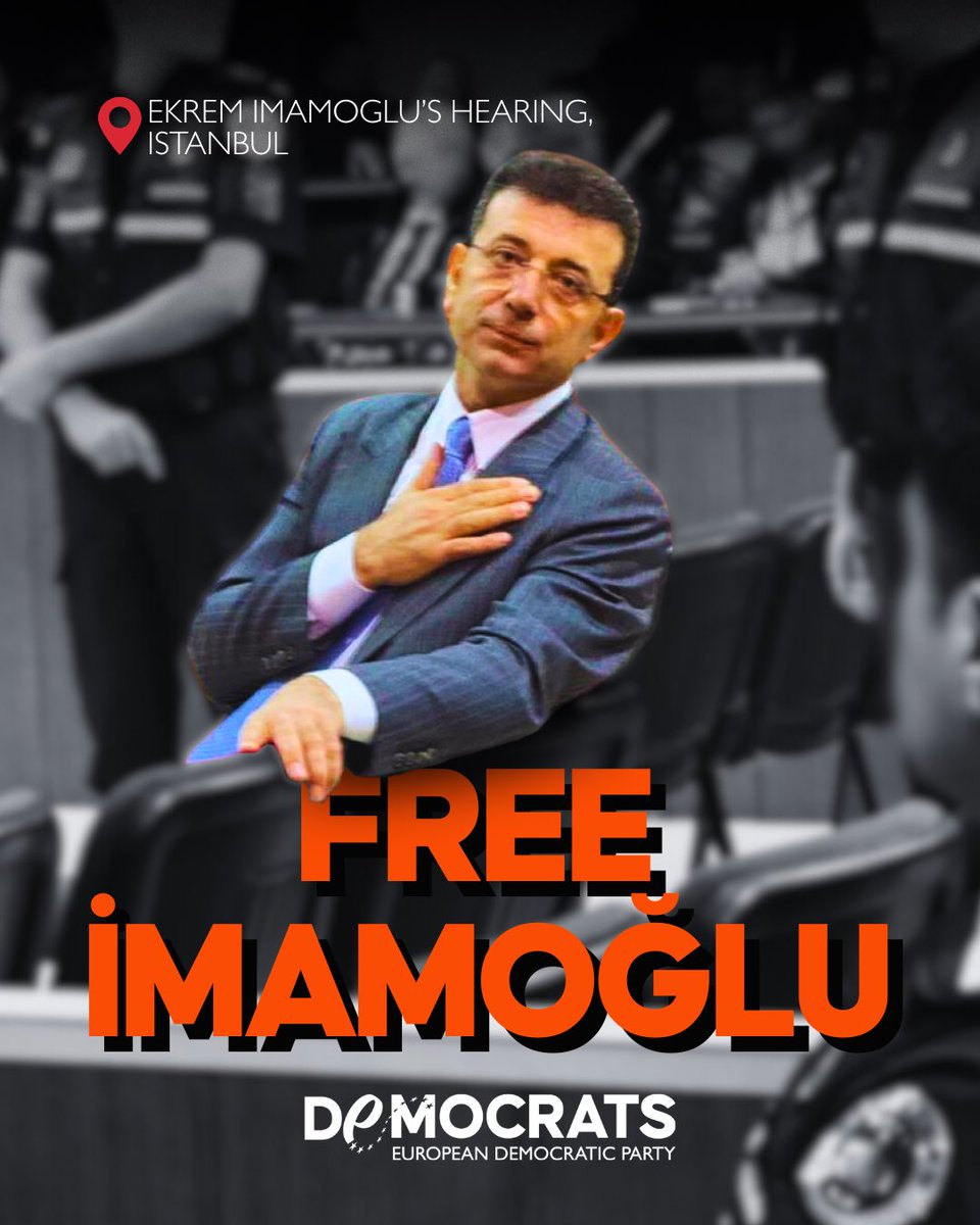 Today’s hearing against Istanbul Mayor Ekrem İmamoğlu is yet another blow to Turkish democracy. The most popular opposition leader now risks a political ban through a sham trial aimed at silencing dissent. Erdoğan’s authoritarian drift threatens democratic pluralism and the right