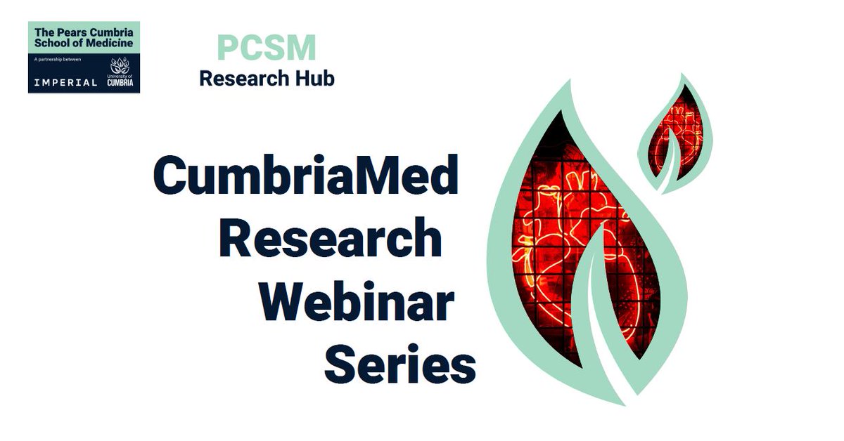 The PCSM Research Hub invites you to join us for the next edition of the CumbriaMed Research Webinar Series. Each session features two expert speakers and a live Q&amp;A and is open to everyone.
Topic: Cardiology 
Thursday 24 July 2025, 12:30–13:30
Register: tinyurl.com/pcsm-web2