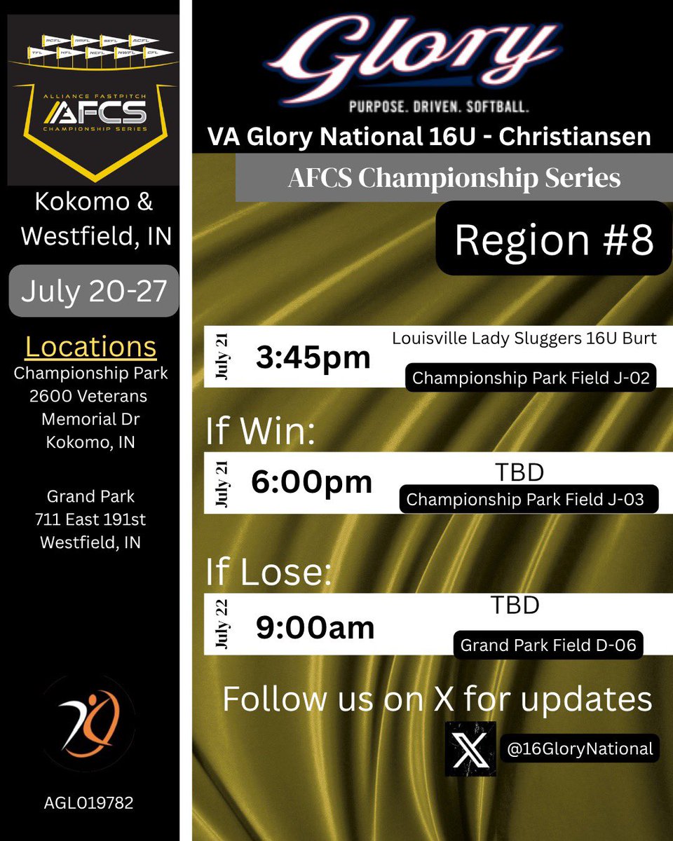 saoirse_skipper's tweet photo. Come check out the Gโs @16GloryNational at the Alliance Nationals @thealliancefp! College coaches my 2027 teammates are bringing ๐ฅ to the field! #PurposeDrivenSoftball #ChicksWithSticks #ComeCheckOutTheGs https://t.co/oD6aspdgg0