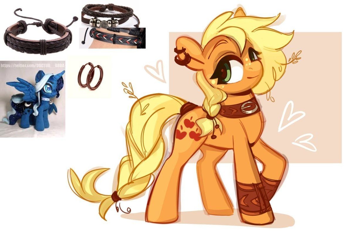 another_erat's tweet image. I LOVE those cute plushy redesigns from @DOCTOR__KODA and I also love Applejack a lot 👉👈
My take on Applejack's design in their style❤