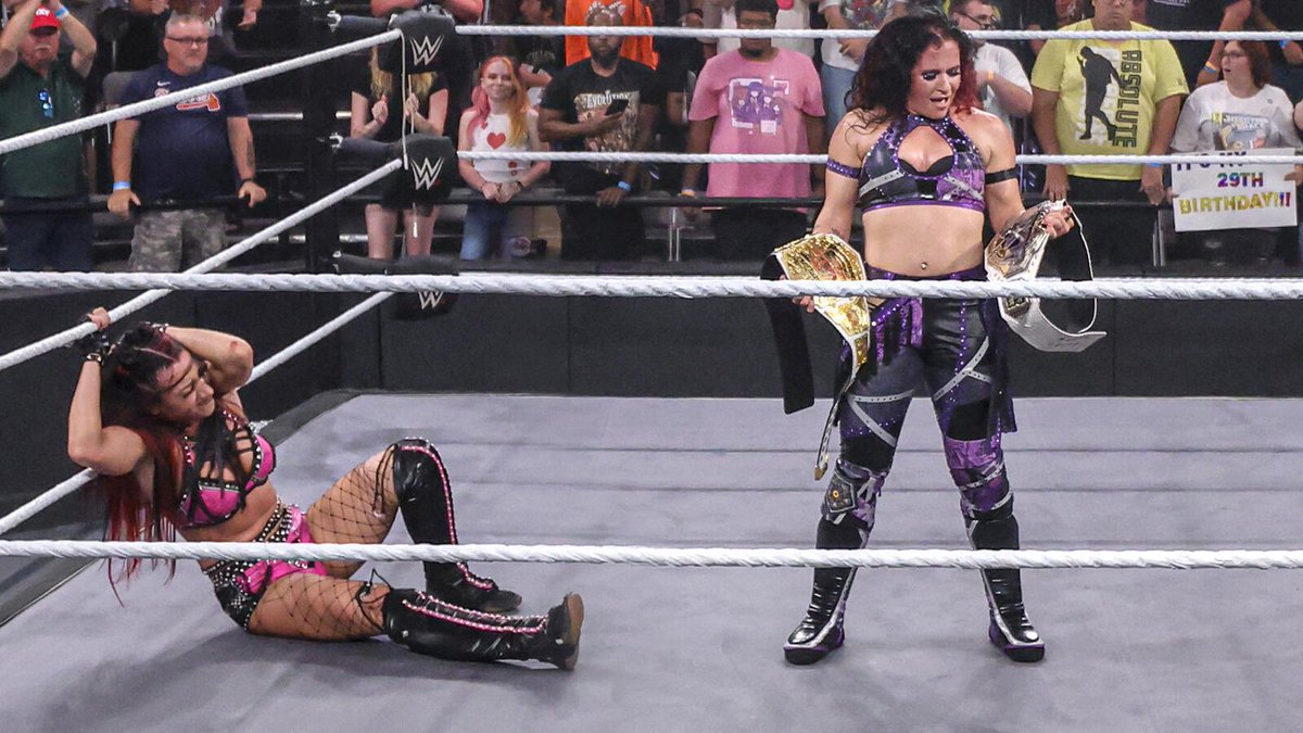 NewScott's tweet image. Soon to be double champ!!!
I had the opportunity to film a couple of her matches a few years ago, very cool to see her tearing it up in TNA and now NXT!
@mashaslamovich
#TNASlammiversary #WWENXT