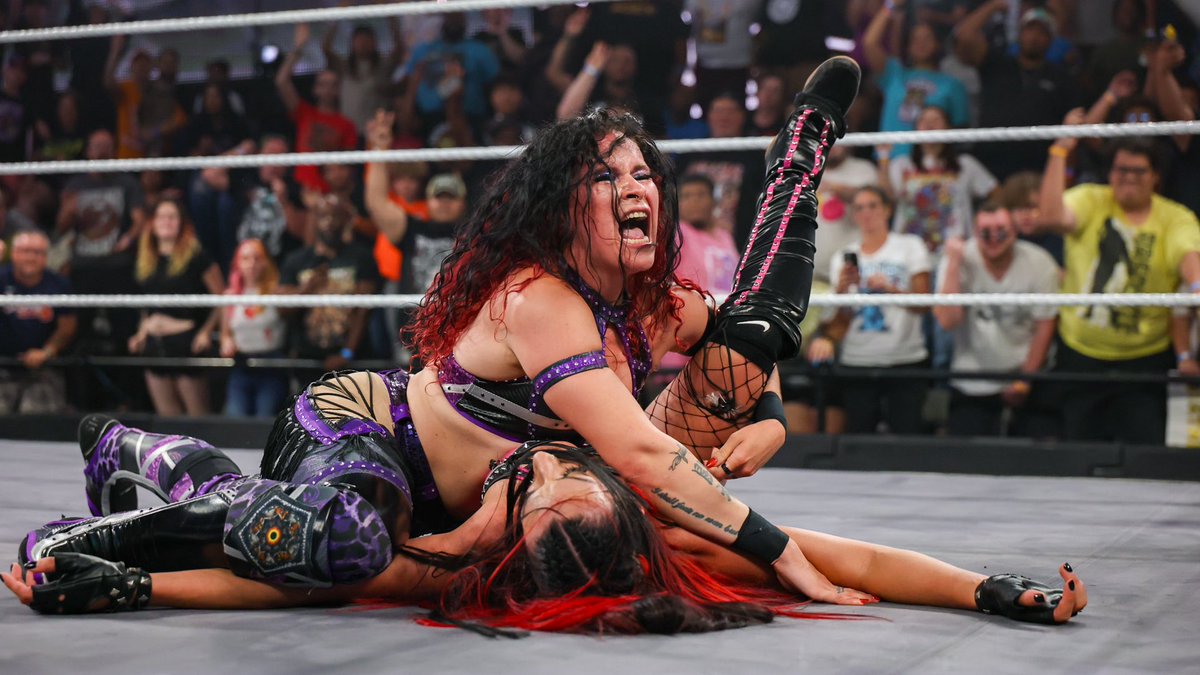 NewScott's tweet image. Soon to be double champ!!!
I had the opportunity to film a couple of her matches a few years ago, very cool to see her tearing it up in TNA and now NXT!
@mashaslamovich
#TNASlammiversary #WWENXT