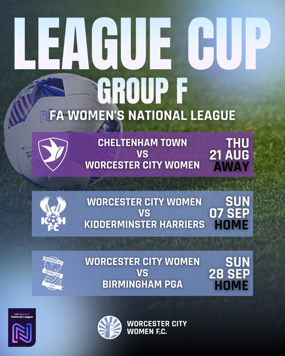 📢 𝐋𝐄𝐀𝐆𝐔𝐄 𝐂𝐔𝐏 𝐅𝐈𝐗𝐓𝐔𝐑𝐄𝐒!

🗞️ | For all the info, click the article link below. 

wcwfc.co.uk/blog/womens-na…

#WCWFC #RISE #WorcestershireHour