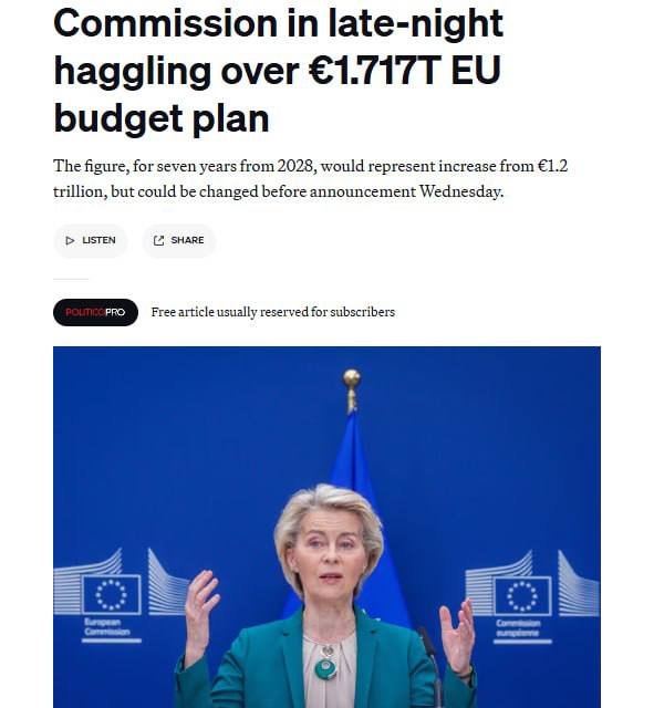 OrtiToch's tweet image. 💶 Єврокомісія на фінальному етапі погодження нового бюджету ЄС на 1,7 трлн євро, — пише Politico.
Для України передбачено окремий фонд — 88 мільярдів євро допомоги на найближчі 7 років.

#ДопомогаУкраїні #БюджетЄС #Єврофонд #88млрд #UkraineSupport #Єврокомісія
