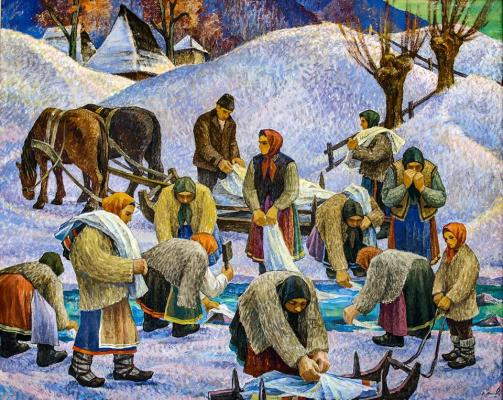 ukr_arthistory's tweet image. Today, Ukrainian artist Volodymyr Mykyta died at the age of 95. He was an artist from Mukacheve, Zakarpattia region. He pictured rural life and the landscapes of his native region. Rest in peace.