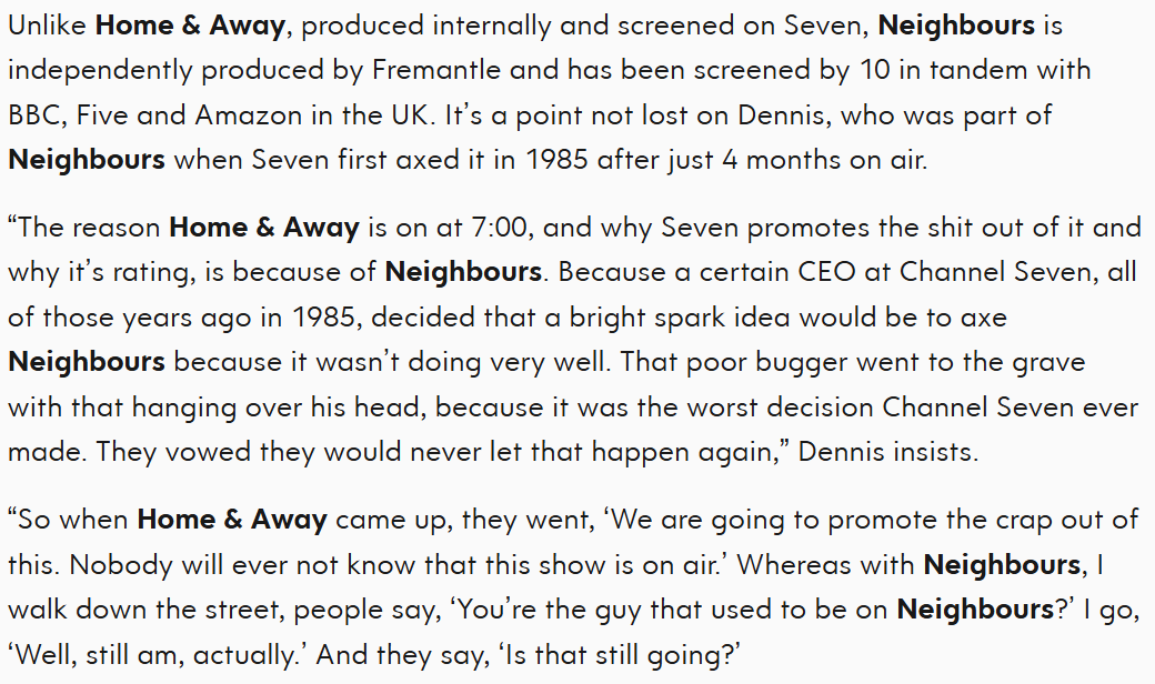 for_neighbours's tweet photo. Stefan Denis sums it up exactly here @FremantleHQ @Channel10AU. You have a successful product with demand from viewers &amp; this still exists, its not too late. You are at fault, but can fix this. Learn lessons, don't lose it, turn it around &amp; be proud of this legend #SAVENEIGHBOURS https://t.co/wCdibuTL8b