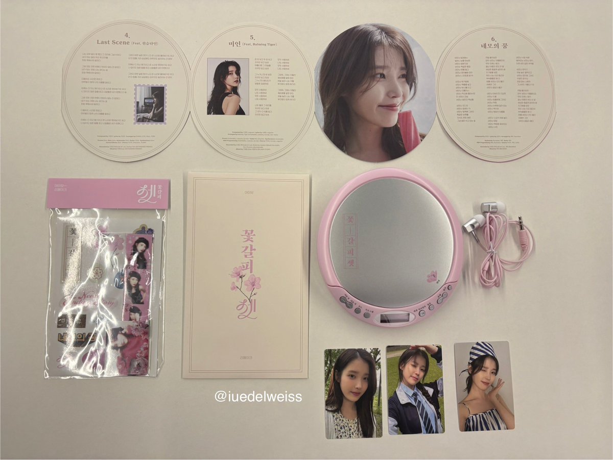 iuedelweiss's tweet photo. IU’s ‘A Flower Bookmark 3’ CDP ver. (limited edition) album contents https://t.co/9iZGkIxQW3