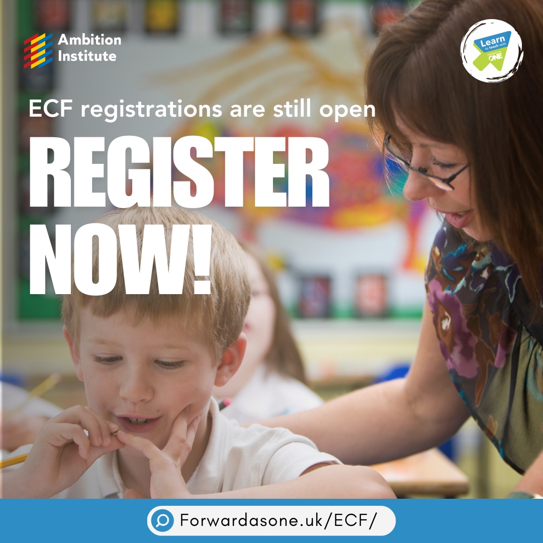 Registrations are still open for our upcoming ECF cohort!

If you have recently finished your ITT course, or you're a school taking on newly graduated teachers, head over to our website today to register your interest! 🧑🏽‍🏫🍎

Register here 👉🏼forwardasone.uk/ECF/
