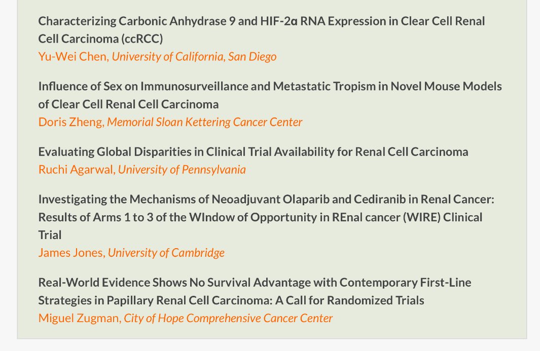 Cristiane D Bergerot (@crisbergerot) on Twitter photo 🚀 4pm at #KCRS25: Rapid Oral Session w <a href="/montypal/">Sumanta K. Pal, MD, FASCO</a>
Featuring:
▪️ <a href="/tompowles1/">Tom Powles</a> Q-TWiST
▪️ <a href="/kor_shah/">koral shah, md</a> FKSI-23
▪️ <a href="/ChadTangMD/">Chad Tang, MD</a> MRWS
▪️ <a href="/CarolinaAlvesC5/">Carolina Alves Costa Silva, MD, PhD</a> Microbiome
▪️ <a href="/ruchia_upenn/">Ruchi Agarwal</a> Global disparities
▪️ #JJones WIRE
▪️ <a href="/mzugman/">Miguel Zugman</a> Papillary RCC
Don’t blink. This one’s fast-paced & packed! 🚀 4pm at #KCRS25: Rapid Oral Session w <a href="/montypal/">Sumanta K. Pal, MD, FASCO</a>
Featuring:
▪️ <a href="/tompowles1/">Tom Powles</a> Q-TWiST
▪️ <a href="/kor_shah/">koral shah, md</a> FKSI-23
▪️ <a href="/ChadTangMD/">Chad Tang, MD</a> MRWS
▪️ <a href="/CarolinaAlvesC5/">Carolina Alves Costa Silva, MD, PhD</a> Microbiome
▪️ <a href="/ruchia_upenn/">Ruchi Agarwal</a> Global disparities
▪️ #JJones WIRE
▪️ <a href="/mzugman/">Miguel Zugman</a> Papillary RCC
Don’t blink. This one’s fast-paced & packed!