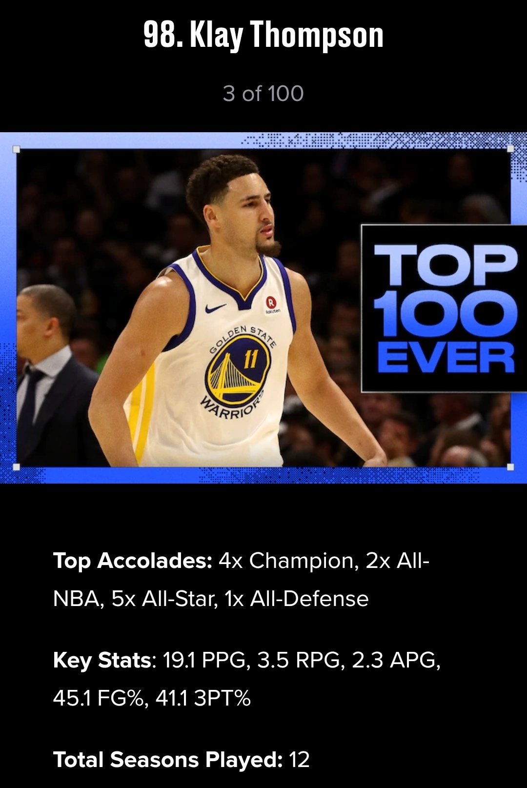 NBA 12/13 タイムレストレジャー RC クレイトンプソン ルーキーオート NBA 12/13 タイムレストレジャー RC クレイトンプソン ルーキー