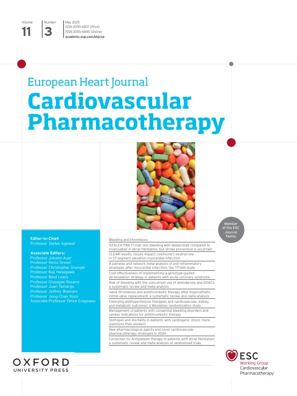 EHJ-CVP Editor-in-Chief (@editorehjcvp) on Twitter photo <a href="/EditorEHJCVP/">EHJ-CVP Editor-in-Chief</a>
It is a pleasure to present the journal's new Impact Factor which increased to 6.1. I would like to express my gratitude to our eminent editorial board, our reviewers, our authors and to OUP
#escardio.org@esc_journals#cardiology@pharmacotherapy <a href="/EditorEHJCVP/">EHJ-CVP Editor-in-Chief</a>
It is a pleasure to present the journal's new Impact Factor which increased to 6.1. I would like to express my gratitude to our eminent editorial board, our reviewers, our authors and to OUP
#escardio.org@esc_journals#cardiology@pharmacotherapy