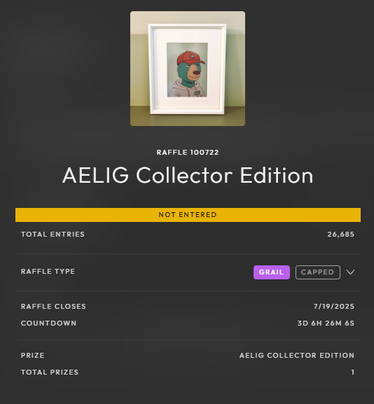 AELIG (@aelig_art) on Twitter photo 3 Days left to win an AELIG frame on <a href="/okaybears/">Okay Bears</a> raffle!
So far almost 27k tickets spent for our frame, get in before time runs out! 🤩
Check out the raffle ➡️three.okay.xyz/raffles
Good luck all! 👌
#WAGBO #raffle #okay 3 Days left to win an AELIG frame on <a href="/okaybears/">Okay Bears</a> raffle!
So far almost 27k tickets spent for our frame, get in before time runs out! 🤩
Check out the raffle ➡️three.okay.xyz/raffles
Good luck all! 👌
#WAGBO #raffle #okay