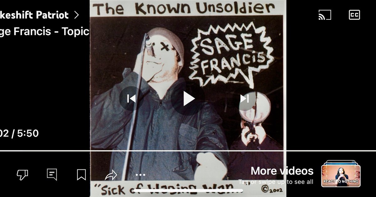 MAKESHIFT PATRIOT!

The Master <a href="/SageFrancis/">Sage Francis</a> 

youtu.be/ERpzLYXBxbk?si…

#speechdevelopmentrecords #sdr #independentlabel 
#rap #independenthiphop #hiphop #sagefrancis #strangefamousrecords #strangefamous