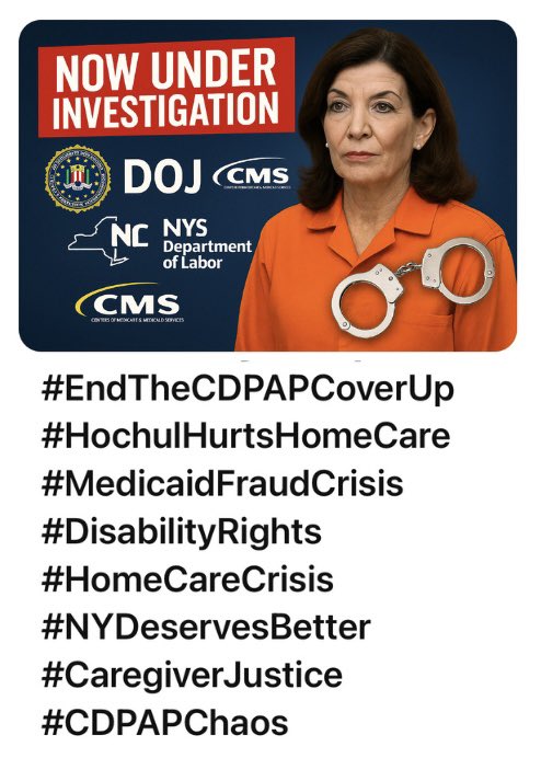 HBurroughs8319's tweet image. 🚨 FBI, DOJ, CMS, NYS DOL &amp;amp; Legislature are all investigating PPL—Gov Hochul’s hand-picked CDPAP vendor.

Newest violation: 10k Caregivers’ paychecks were rerouted overseas. Our 💰 was stolen.

And Hochul wants us to be grateful?

This is abuse, not reform.
#CDPAP #Corruption