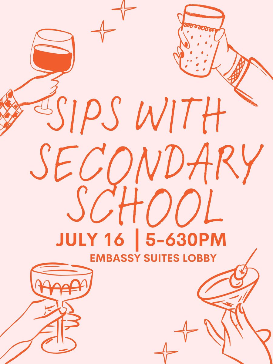 Today’s the day! Join secondary school ATs for sips today at 5 down in the lobby to kick of <a href="/SWATAD6/">SWATA</a> symposium!