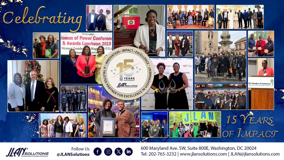 JLANSolutions's tweet photo. Today, JLAN celebrates 15 years of service, purpose, and excellence. Thank you to our team, our customers, and our partners for being a part of our story. We're proud of how far we have come and excited for the road ahead!
#JLAN15 #JLAN #15YearMilestone #SmallBusiness #GovCon https://t.co/IGNSBWRbB8