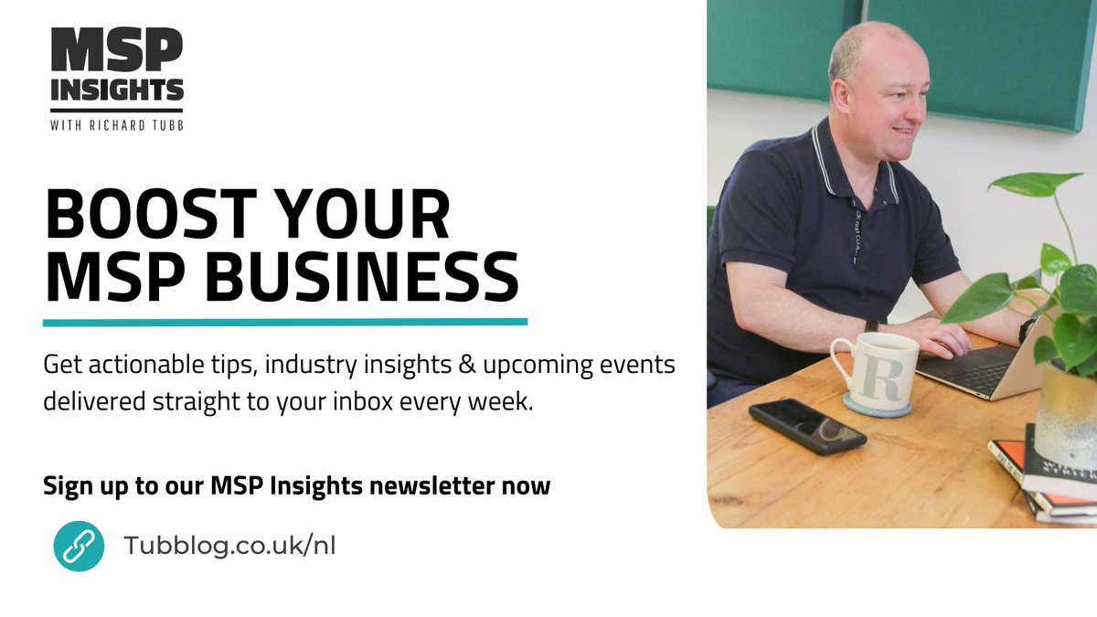 Elevate your #MSP business! 💼 Receive our 'MSP Insights' email each week—filled with growth opportunities, tools, and success stories. #ManagedServices

Get started here 👉🏼 tubblog.co.uk/msp-insights/