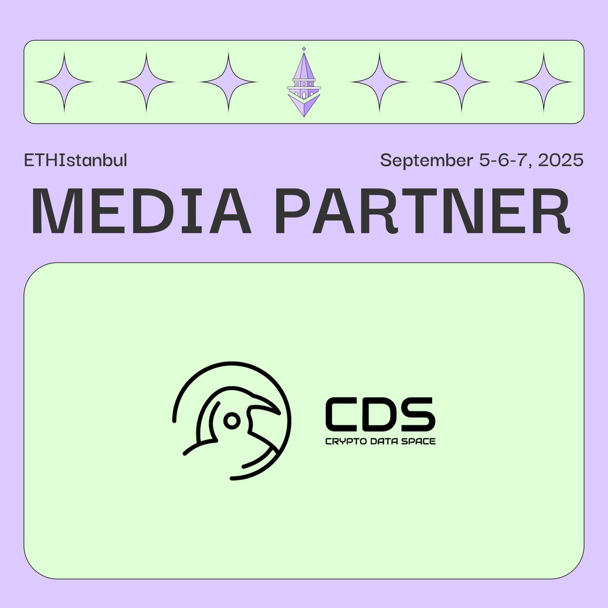 ETHIstanbul_io's tweet image. We’re excited to welcome @cryptodataspace as a media partner of ETHIstanbul! 🗞️🇹🇷
As one of the Turkey’s top crypto media outlet, their support helps us reach more builders and communities for ETHIstanbul.
Stay tuned, more to come. 🤝