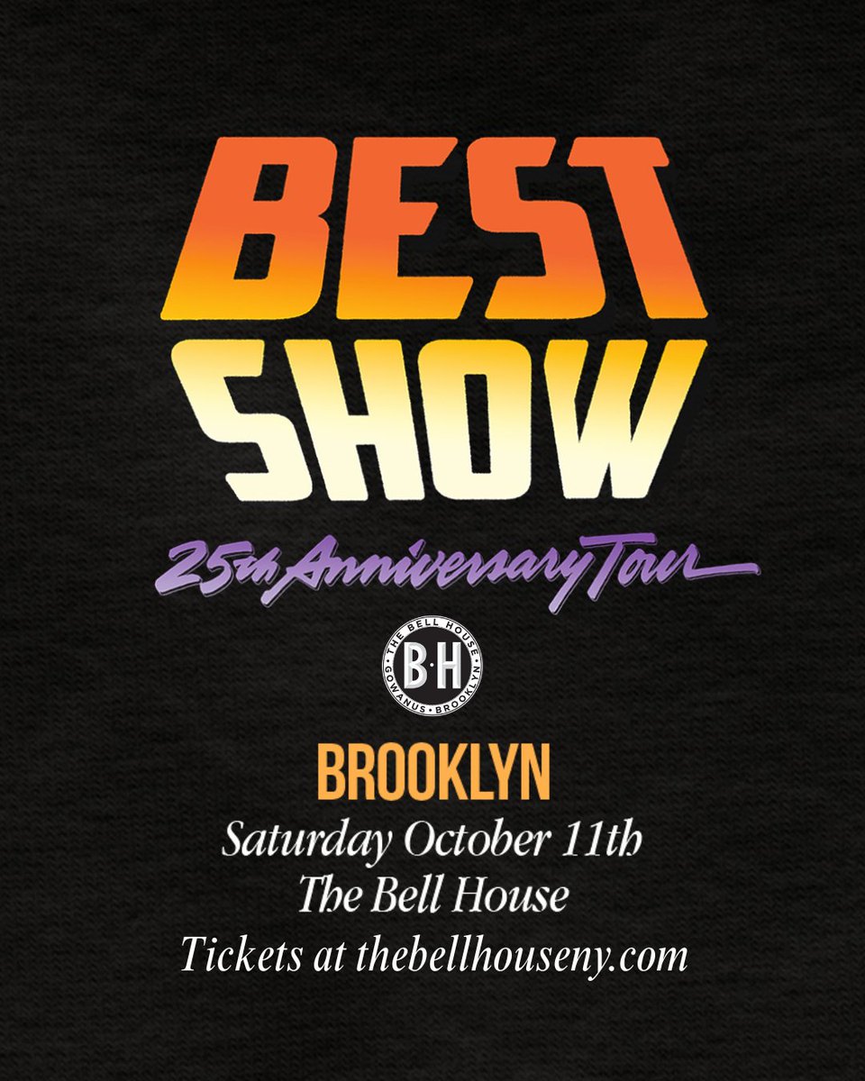 BellHouseNY's tweet image. JUST ANNOUNCED! @bestshow4life 25th Anniversary at The Bell House on Saturday, October 11th!
Mirth, Music & Mayhem. Hosted by @scharpling and featuring celebrity guests, music & plenty of surprises!
🔔 Venue Presale Code: BHBEST25
🎟: tinyurl.com/2v23cr28