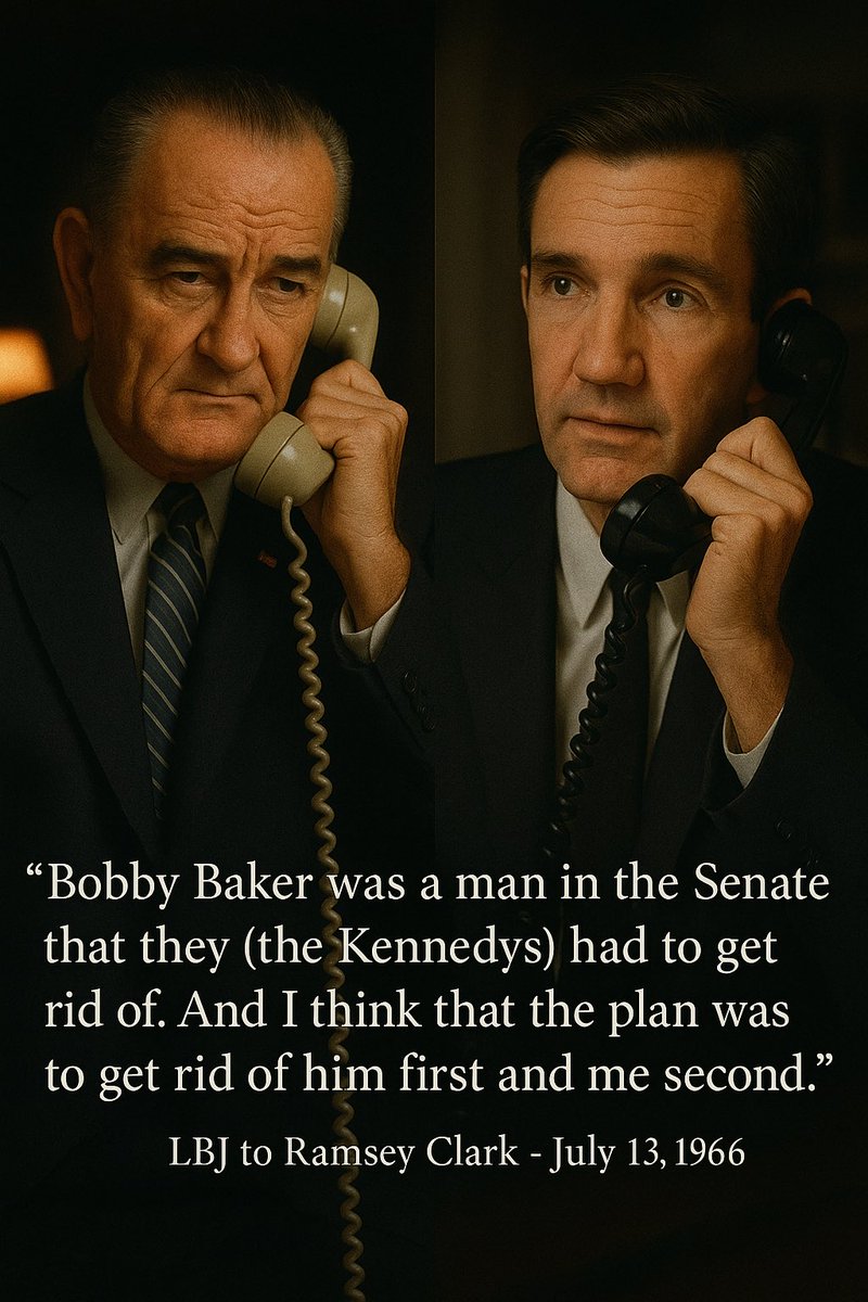 FilesJFK's tweet image. This late-night July 13, 1966 phone call between President Lyndon B. Johnson and Assistant Attorney General Ramsey Clark was no ordinary check-in—it was a window into a presidency under pressure, cloaked in paranoia, political survival, and raw power dynamics.
Over 15 minutes,…