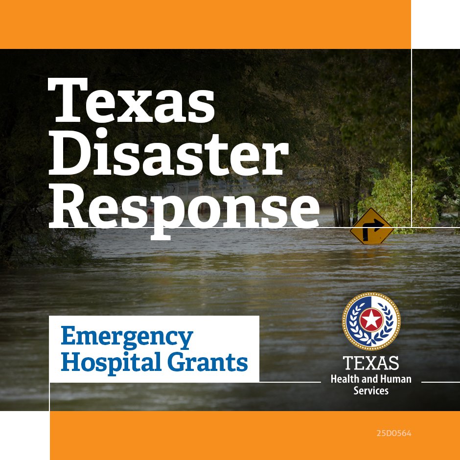TexasHHSC's tweet image. HHSC is awarding nearly $2 million in grant funding to hospitals in Kerrville and Llano impacted by recent catastrophic floods.
The emergency hardship grants will help the hospitals cover unplanned expenses related to the flood.
To learn more, visit: bit.ly/4eMCJMS