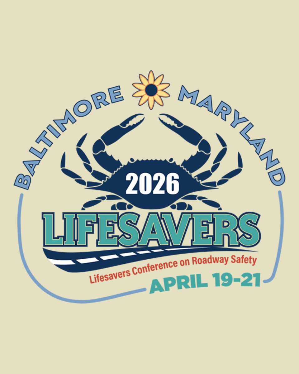 NHTSAgov's tweet image. 📣 Call for speakers!
The 2026 Lifesavers Conference Planning Committee is now accepting speaker proposals through September 5. Next year's conference will be held April 19–21 in Baltimore, Maryland.
Get more info: lifesaversconference.org