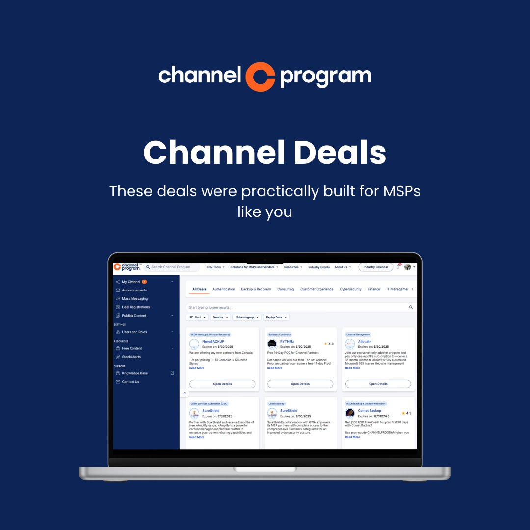 Think of Channel Deals as your MSP cheat code:
🔹 Unlock discounted pricing
🔹 Test-drive new tech
🔹 Strengthen vendor ties

Less friction. More profit. You in?
hubs.li/Q03nqMw40

#MSPs #TechTools #ChannelDeals