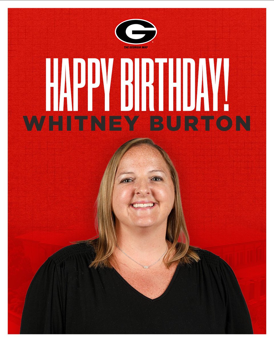 Happy Birthday to Whitney Burton, our incredible Director of Academic Services! 🎉 Your dedication to student-athlete success never goes unnoticed. We're so thankful for all that you do and hope your day is as amazing as you are.

#GoDawgs | #TheGeorgiaWay
