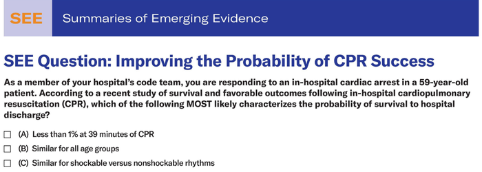 ASAMonitor's tweet image. This month’s SEE Question explores when CPR should be terminated for patients experiencing in-hospital cardiac arrest.
ow.ly/M8ay50WjjJF
#PatientSafety