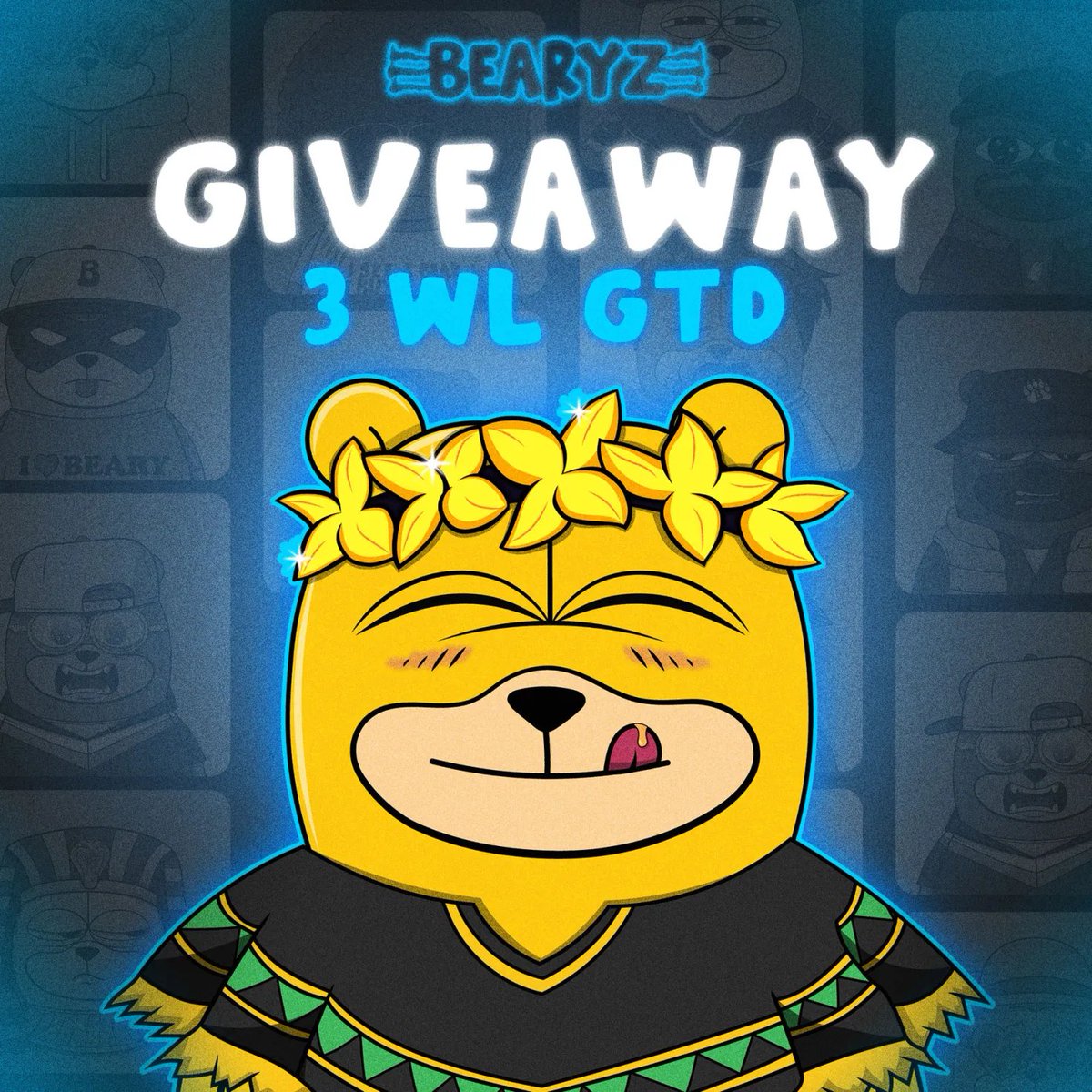 Bearycoin's tweet image. BEARYZ GIVEAWAY – 3 GTD WL 🐻

To participate:
- Follow @bearycoin and @bearichgames
- Like and RT this tweet
- Drop your AGW address

Winners will be selected randomly in 24 hours!

Good luck, young bear(yz).