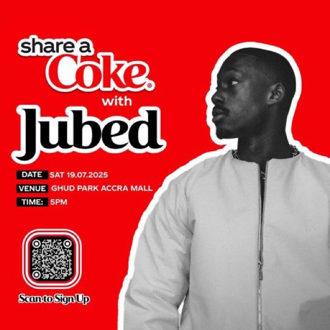 We all going to  Ghud Park to share a Coke, have good time with Jubed. It’s not just about the drink, it’s about the names, the faces, the memories. Don’t miss this 
Sign up here: bit.ly/4lEHDhd
#ShareACoke