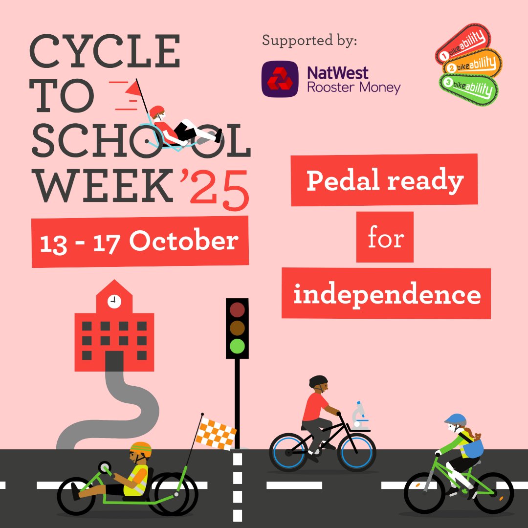 frogbikes's tweet image. We’re proud to support #CycleToSchoolWeek with @BikeabilityUK! Pedal power is good for your health, your school, and the planet 🌍 Are you pedal-ready for independence?
Get your family, class or school on board at cycletoschoolweek.com