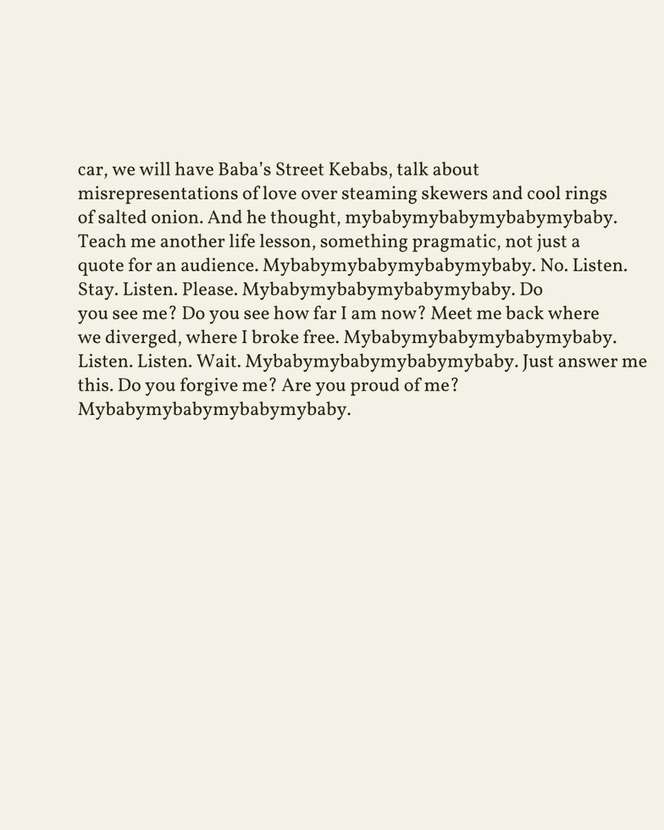 readalittlepoem's tweet image. “is it ever too late? And he thought, mybabymybabymybabymybaby. I thought, please don’t die, look after yourself, let us heal ourselves, let me have some time now,”
— Noorulain Noor
.
.
.
This poem appeared in Muzzle Magazine, 2015. Shared here with deep gratitude.