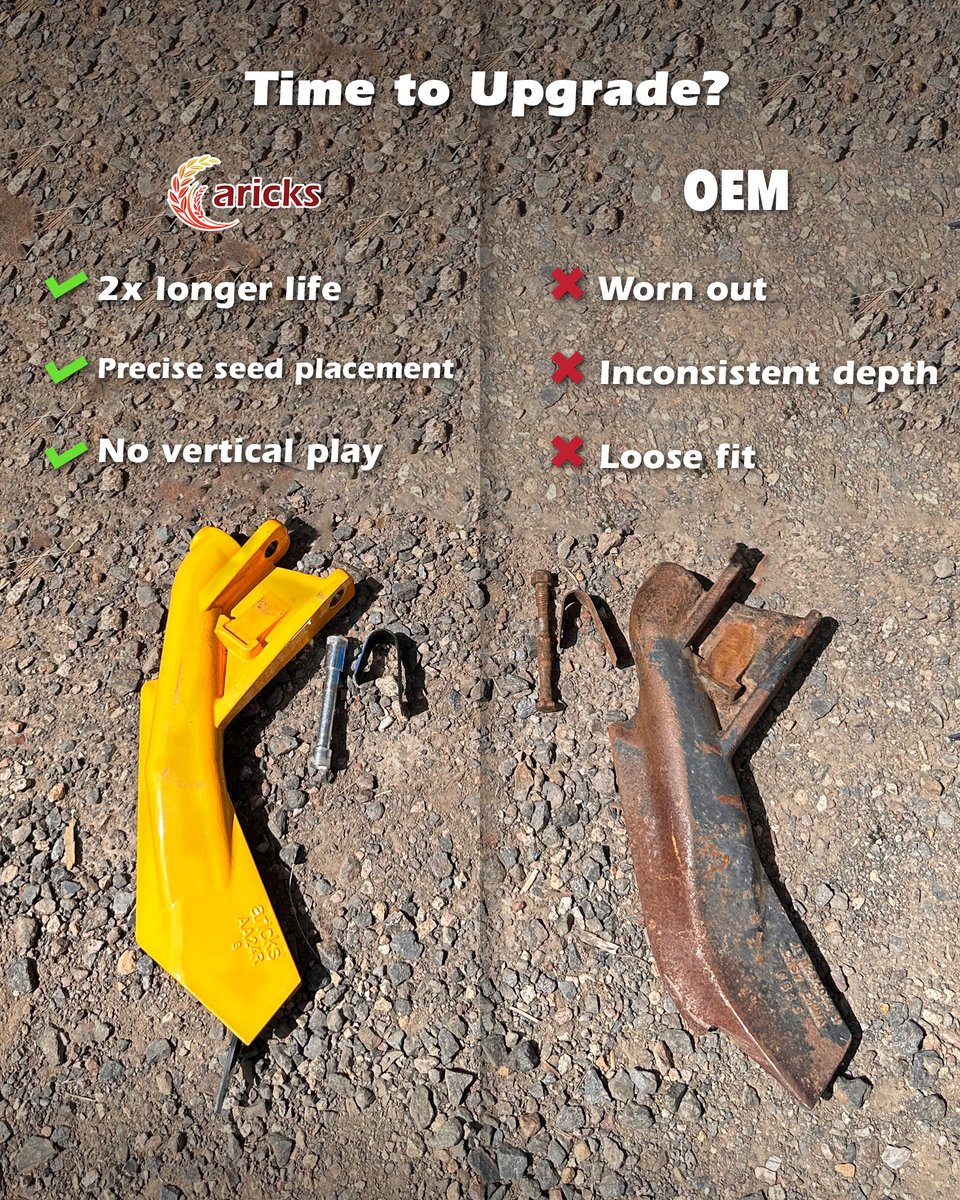 Built to last. Designed for precision.
The Aricks Seed Boot eliminates play and boosts seed placement.

👉 Tired of wobble and wear? You’ve got options.

#jd #JohnDeere #farm #AG #Agriculture