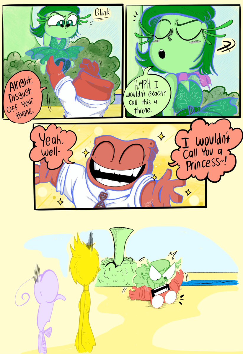 SunsetBats's tweet image. Inside Out 2 alternate Stream of Consciousness scene #InsideOut2 #InsideOut #Disgust