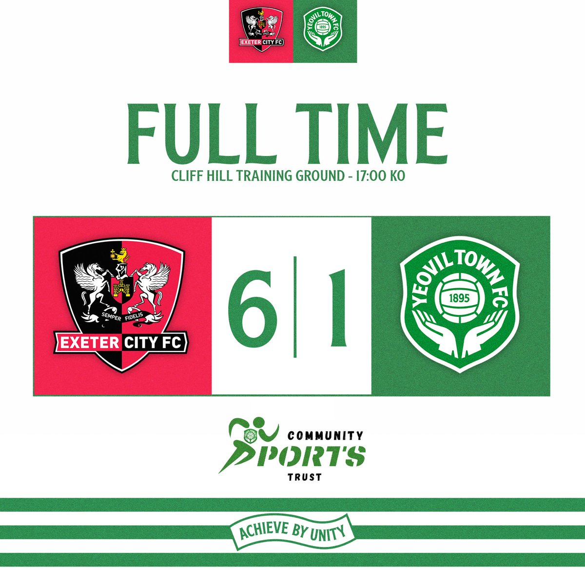 ytfcacademy's tweet image. FT | Exeter City 6-1 Yeovil Town U19s
Plenty of lessons learnt from last night’s friendly against Exeter City, with George Geraghty scoring our consolation goal.
#YTFC 💚