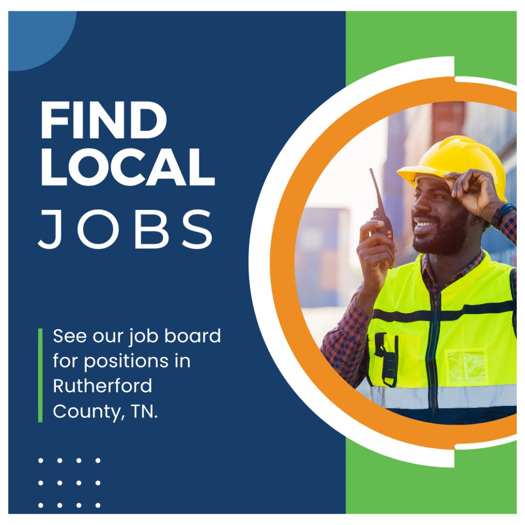Ready to level up your career #RutherfordCountyTN? 💼

Explore local high-paying jobs in healthcare, construction, manufacturing &amp; more on our website. Your dream career is waiting!
#RutherfordWorks #JobOpportunities #CareerGrowth