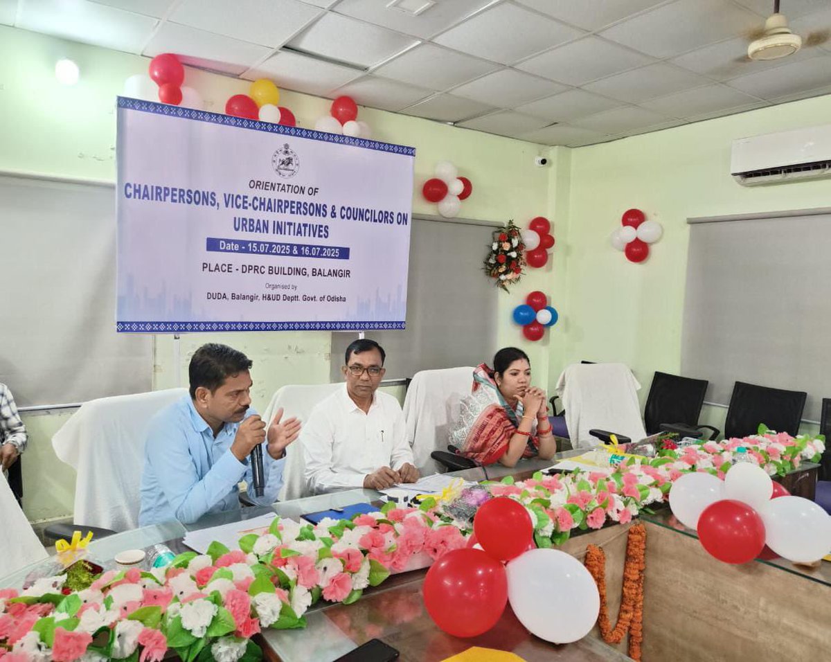 UrbanBalangir's tweet photo. 1st day District Level Orientation Programme of Elected Representatives of Balangir &amp; Titilagarh Municipality on Urban Initiatives was conducted at DPRC building Balangir under the chairmanship of PD DUDA Balangir, https://t.co/yCqsY61KSN