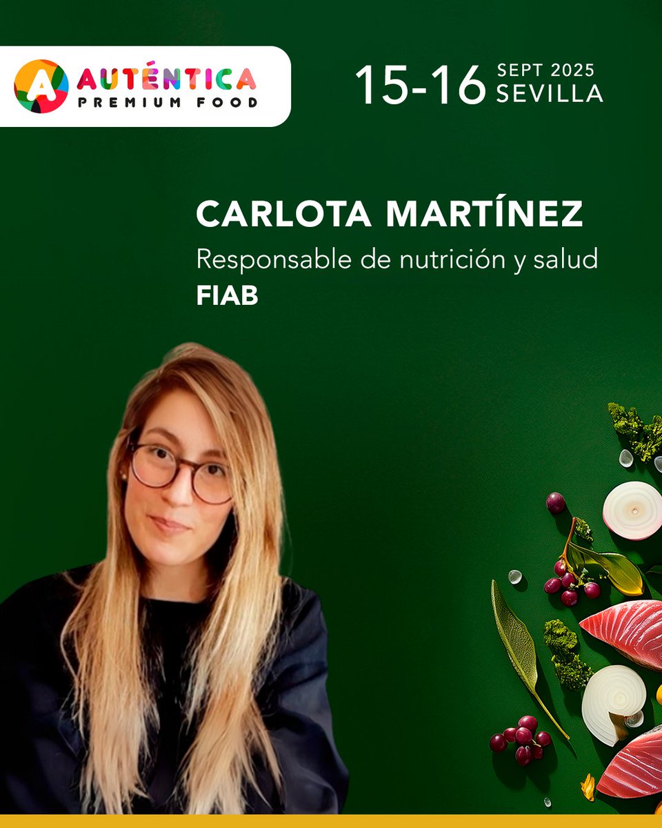 🍴 Confirmamos a Carlota Martínez (<a href="/esFIAB/">FIAB</a> ) como speaker en #AuténticaPremiumFood

🎙️ En su charla “Ultra-procesados: ¿Héroes o villanos?”, abordará con mirada experta cómo el procesamiento puede contribuir a una dieta saludable.

🎟️ Entradas 👉 autenticapremium.com/visitar/ticket…

#FIAB
