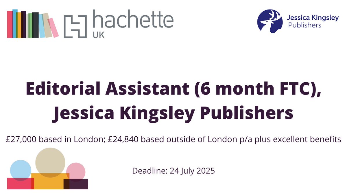 HachetteCareers's tweet image. .@JKPBooks is looking for an Editorial Assistant to join their team 🦌
Details on how to apply here: rebrand.ly/o2rtdq1