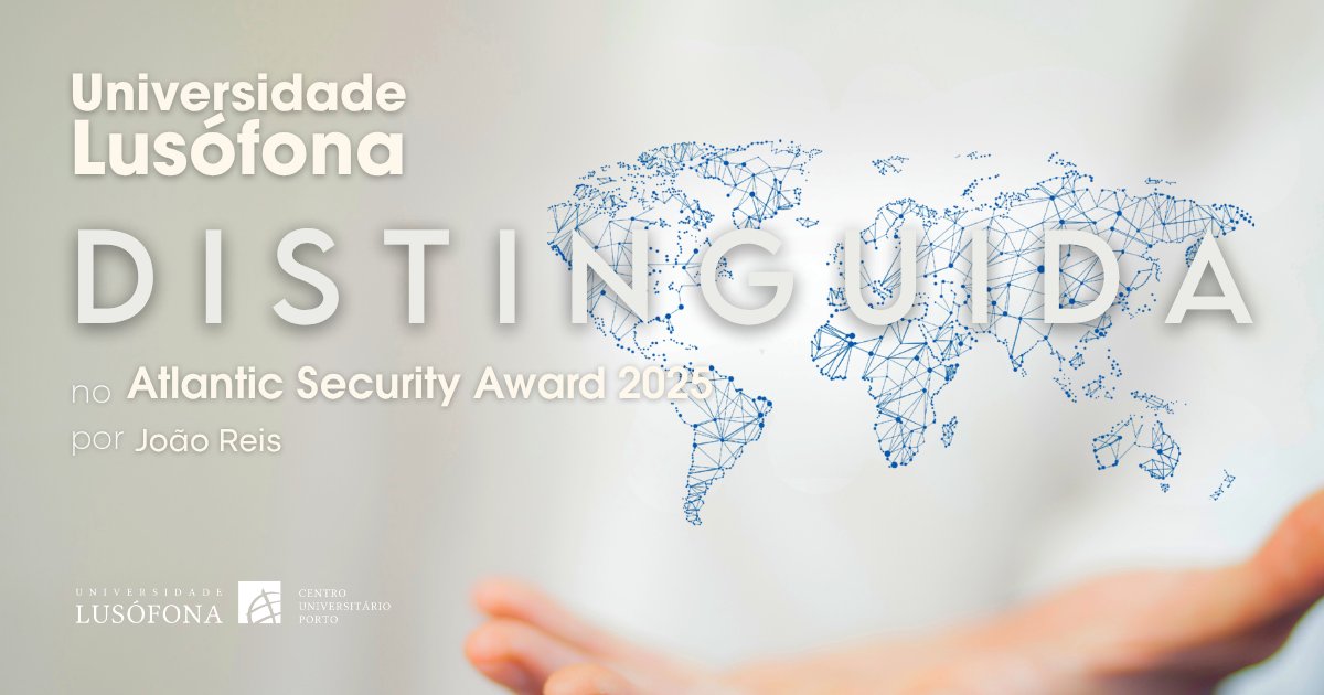João Reis, professor da Universidade Lusófona, venceu o Atlantic Security Award 2025 com um projeto inovador sobre defesa espacial.

Uma distinção que reforça o papel da Lusófona na investigação de ponta em segurança e defesa no Atlântico.

Saiba mais em tinyurl.com/5b8u5w2r