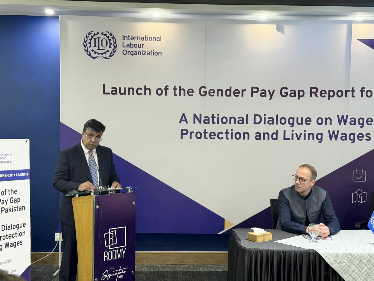 Nadeem Aslam Chaudhry, Federal Secretary <a href="/mophrd/">Ministry of Overseas Pakistanis & HRD</a> said, 'Pakistan is committed to ensuring equal pay for work of equal value. This report and action plan are critical steps to unpack the barriers holding women back and align with ILO Conventions 100 &amp; 111."