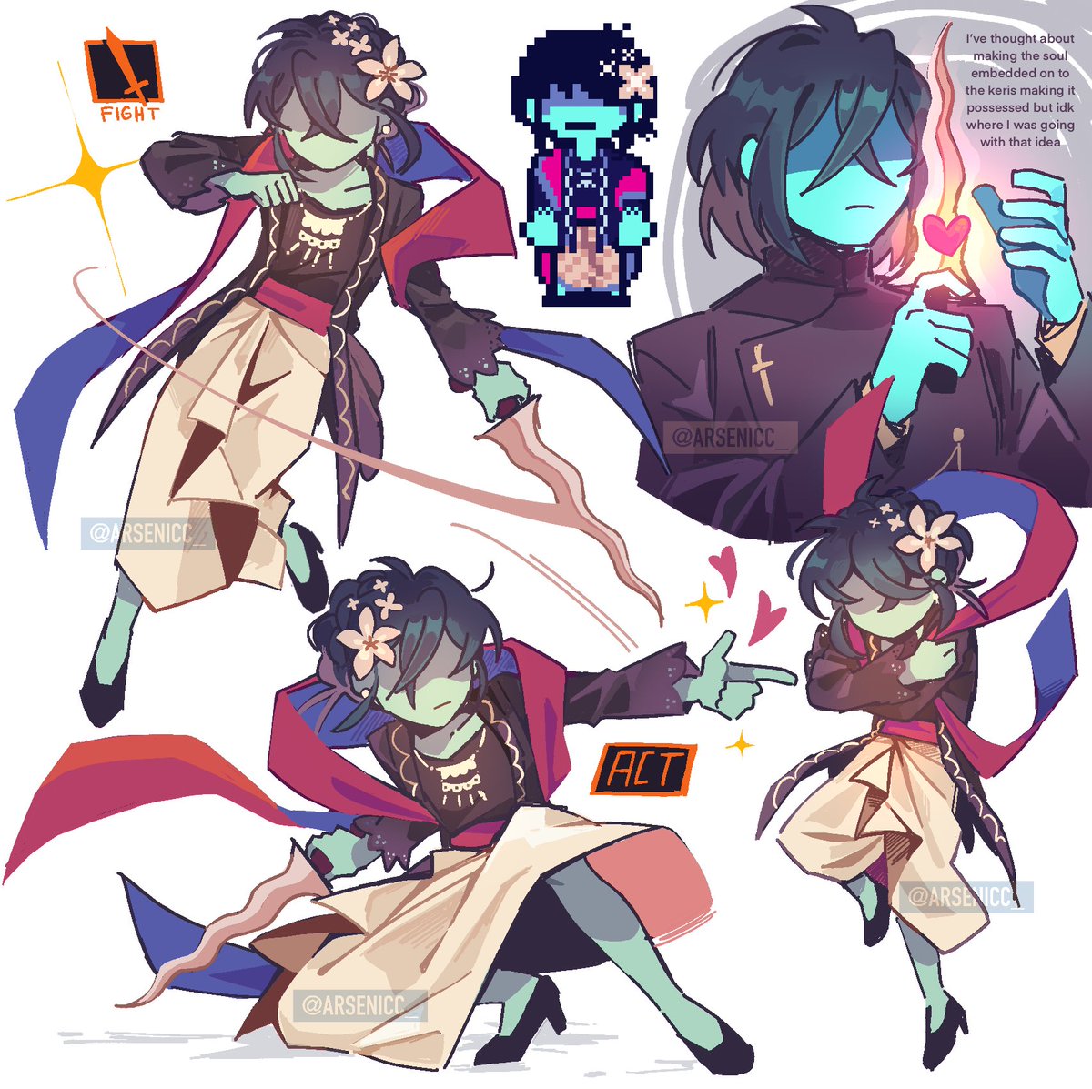 ARSEN1CC's tweet image. More keris Kris but it’s mostly them in a kebaya
#DELTARUNE #krisdreemurr #deltarunefanart